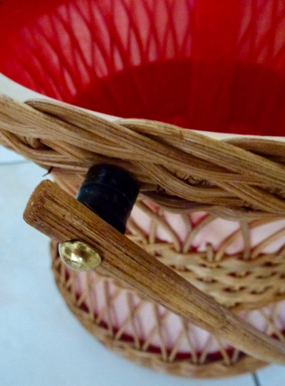 Image 1 of Leuke vintage jaren 70 naaimand / naaikorf, origineel en compleet.