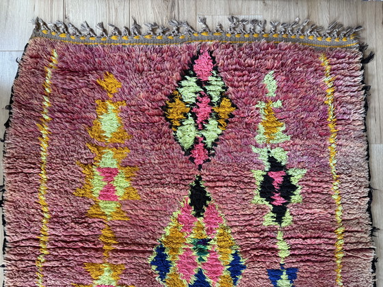 Image 1 of Vintage Marokkaanse Loper 384 × 101 cm – Expressief & Handgeknoopt