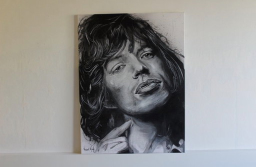 Vincent Mink - Mick Jagger Painting – schilderijen tekeningen, Canvas (photo 2 of 5)