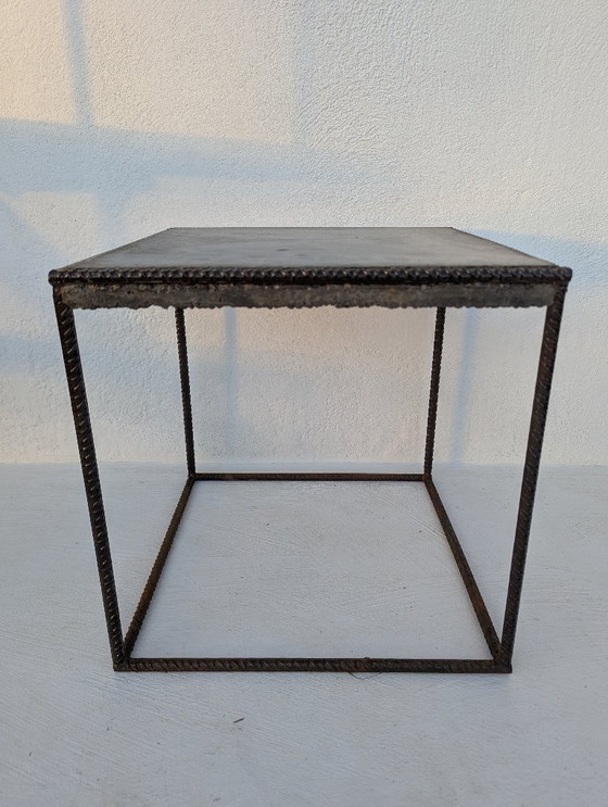 Image 1 of Side table - Mini cube table - Brutalist style