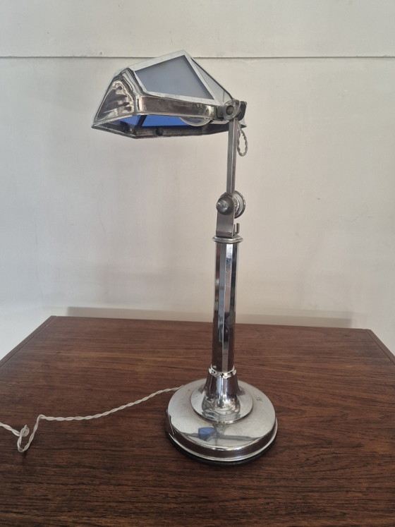 French Art Deco Desk Lamp by Pirouett 1930 – Table lamps, Metal, Glass (photo 10 of 15)