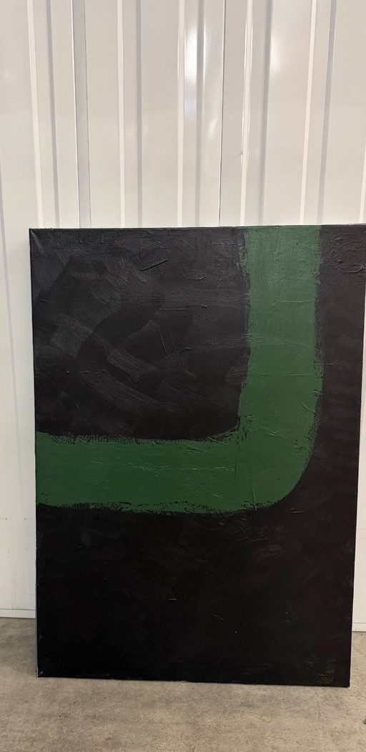 Zeitgenössische minimalistische abstrakte Gemälde – 2er-Set