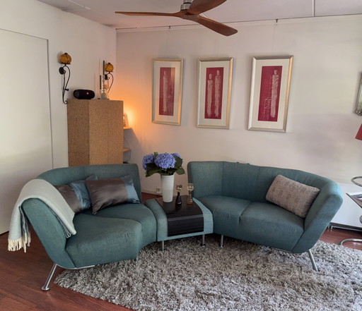 Leolux sofa with footstool