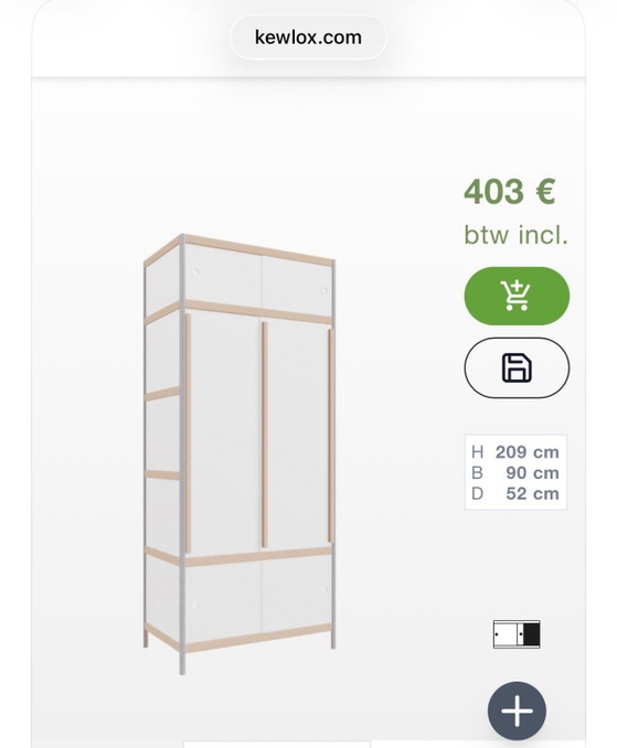 Kewlox hanging and shelving wardrobe, as new! – Wood (photo 7 of 7)