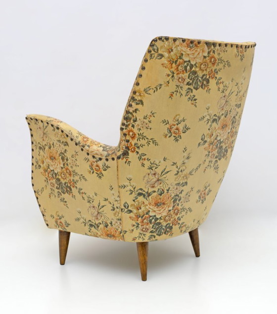 Image 1 of Attributed to Gio Ponti Mid-Century Modern Italian Armchairs by ISA, 1950s, Pair