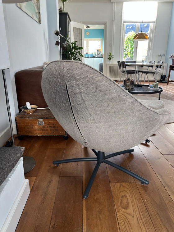Label Hidde Fauteuil met hocker – Metaal, Textiel (photo 4 of 6)