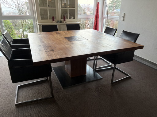 Riva 1920 Dining table Boss Ececutive Quadrato 160x160cm, very good condition!