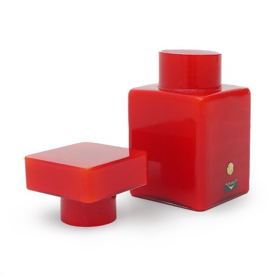 Image 1 of Botella de vidrio rojo de Luciano Vistosi para Vistosi, años 60