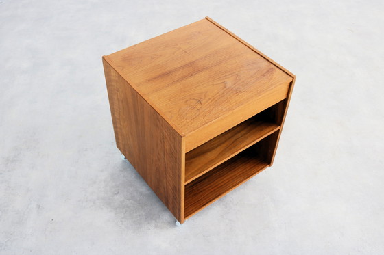 Image 1 of vintage teak sidetable with drawer