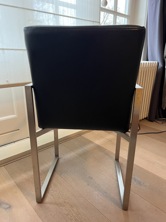 Sillas de comedor – goossens, Leather, rvs (photo 2 of 5)