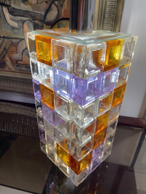 Image 1 of Albano Poli by Poliarte Tafellamp Glas Murano 5 lampen XXL, Italië, 1970