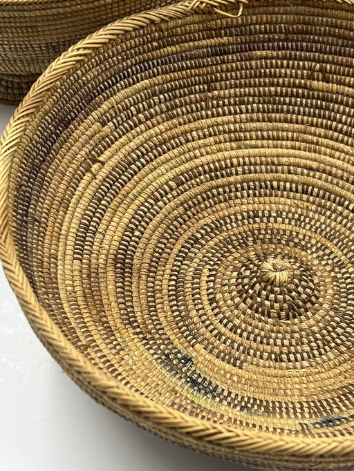 Set Of 4 Woven Wicker Baskets