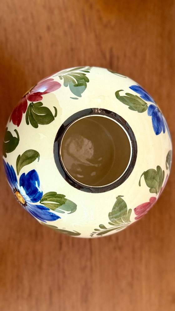 Goudse gesigneerde aardewerkset Quo Vadis, Gouda Holland, Vazen, Keramiek, Blauw (foto 7 van 11)