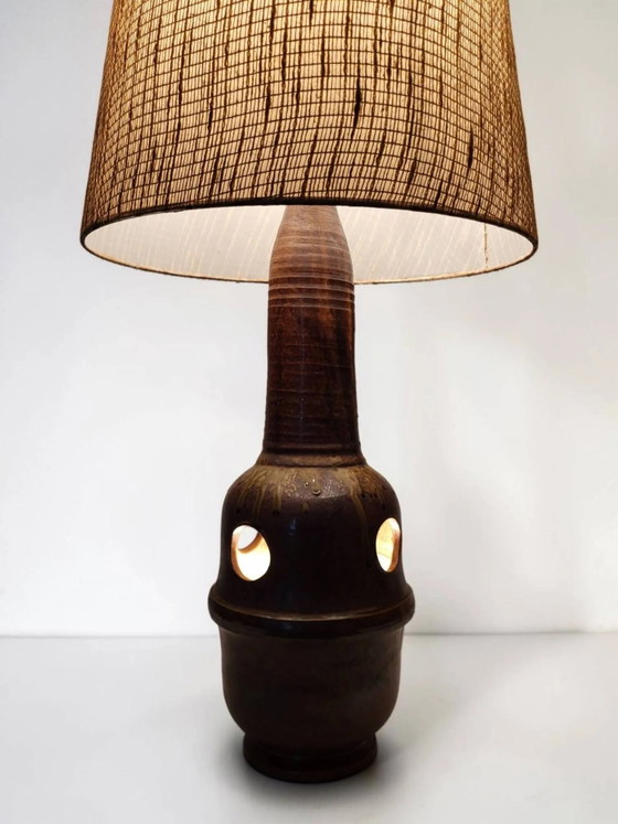 Steingutlampe aus Puisaye – Tischlampen, Porcelain (photo 8 of 9)