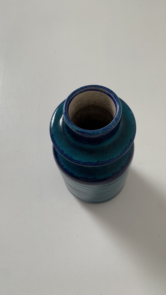 Image 1 of Jarrón esmaltado azul turquesa puntiagudo de Jaap Ravelli.