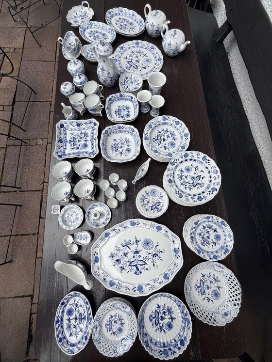 Service de bols 3 pièces, motif oignon original de Meissen – 1er choix – Vaisselle, Porcelain (photo 8 of 10)