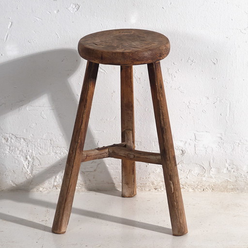 Antiker handgefertigter Hocker (ca. 1900) #18