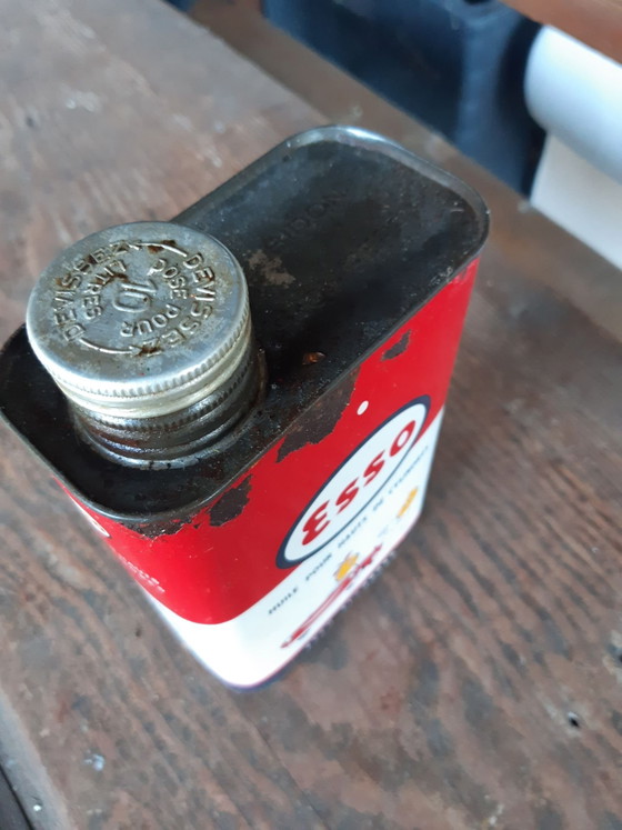 Lattina d'olio vintage Esso anni '50 – Decorazione, Metallo (photo 5 of 5)
