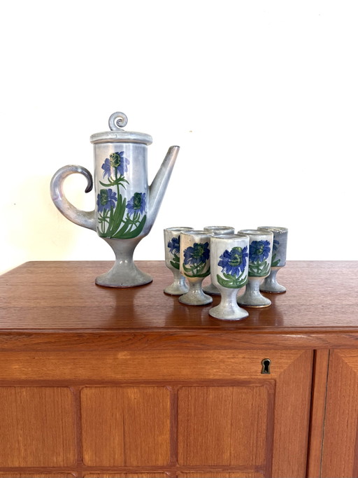 Vintage Vallauris thee servies ‘60