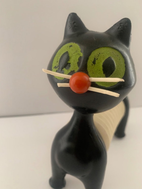 Image 1 of Chat Accordéon Animal Squeaky Toy Libuse Niklova 1963 Fatra Napajedla République tchèque CSSR Design République tchèque
