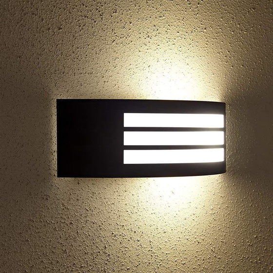 GTV Astrit IP54 E27 Black Outdoor Wall Light, Metal, Plastic, Modern (photo 2 of 13)