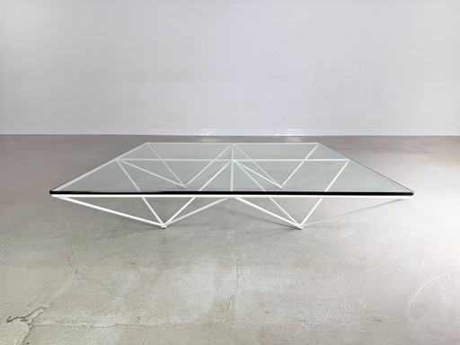 Coffee table B&B Italia Paolo Piva metal glass design classic 1980