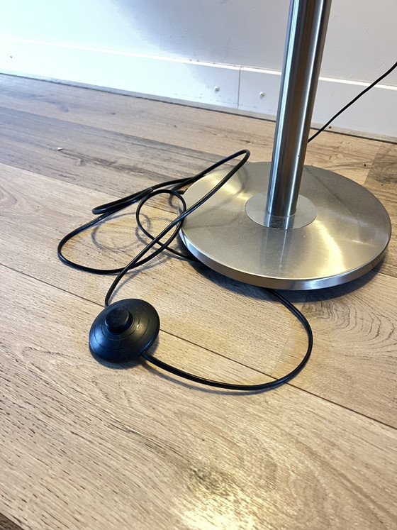 Lampada da terra WOFI Moderna / Uplighter – Fungo Nichel Opaco & Vetro Latte – Wofi Leuchten, Lampade da terra (photo 7 of 8)