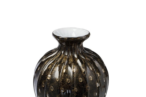 Flaschenvase aus Muranoglas, H. 68 cm, mit 24 Karat Blattgold – Hommage an Venedig