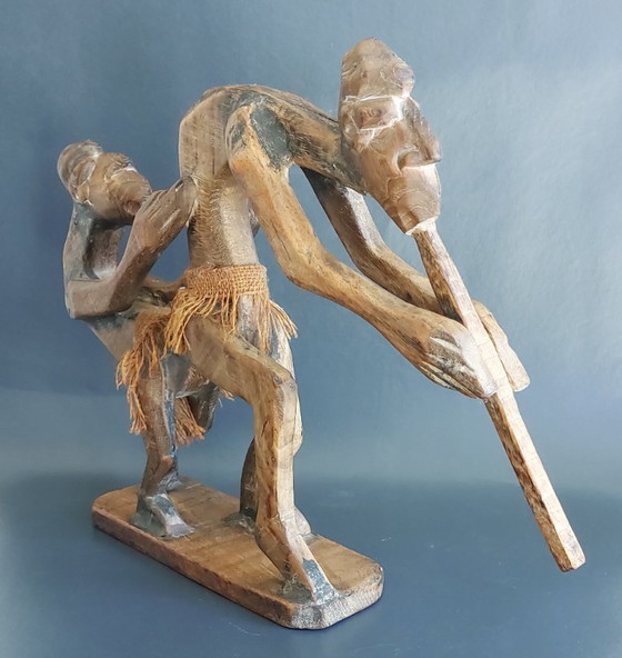 Image 1 of Antica scultura erotica africana in legno