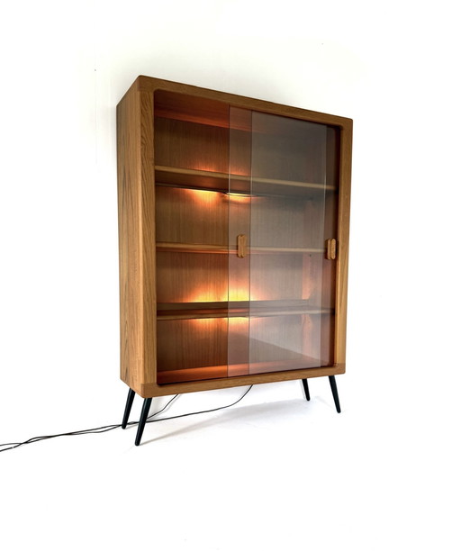 Vitrine lumineuse vintage, Silkenborg Møbelfabrik '70