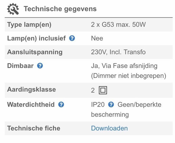 Image 1 of Faretto doppio Delta Light Edge, bianco