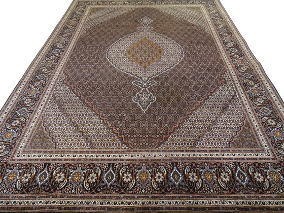 Image 1 of Tabriz Mahi - 350 x 249 cm - Wolle und Seide auf Baumwolle - Handgeknüpft