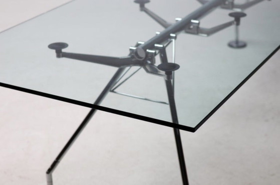 Image 1 of Tavolo da conferenza grande Tecno con 8 sedie da conferenza girevoli Vitra EA108 Netweave