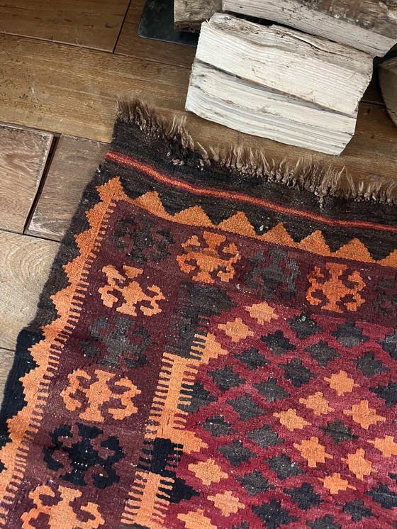 Image 1 of Antiek wollen kelim kleed