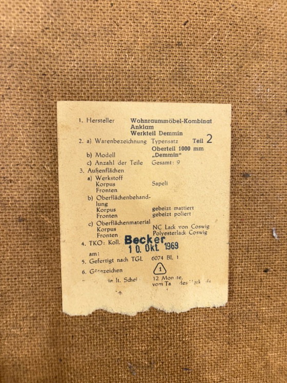 Image 1 of Vitrine de style années 50, buffet haut, meuble de salon, armoire vintage