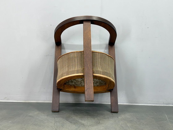 Image 1 of Sillón Art Déco checo de roble macizo de la década de 1930