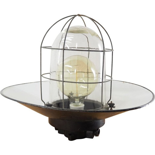 Vintage Industrial Table or Wall Lamp 1970s