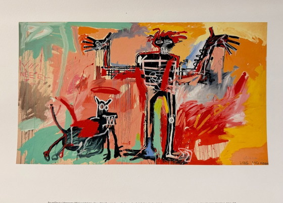 Image 1 of Jean-Michel Basquiat (1960-1988), Boy and a Johnnypump, 1982. Officially licensed by the Estate of Jean-Michel Basquiat a
