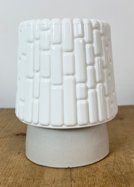 Lampadario vintage in porcellana bianca, anni '70 – Plafoniere, Glass, Ceramic (photo 3 of 11)