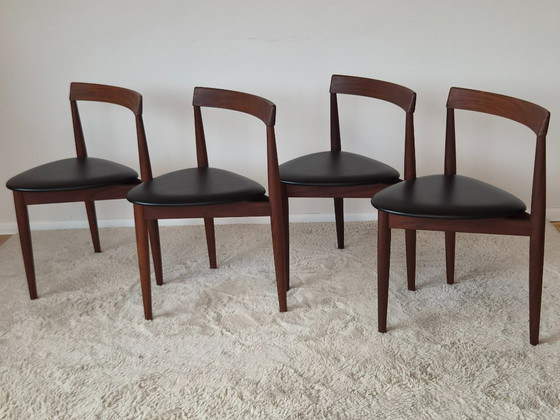 Roundette Teak Extendable Dining Set by Hans Olsen for Frem Røjle, Denmark 1960s – Wood, Skai (photo 21 of 29)