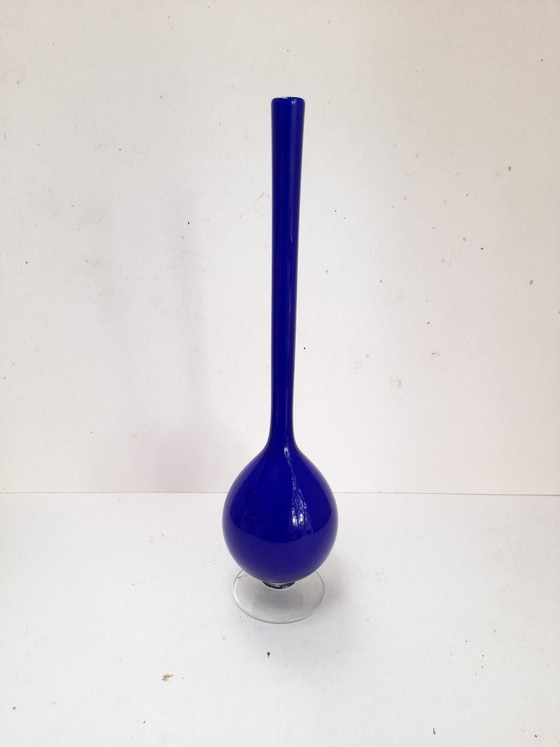 Vaso soliflore in opalina blu reale, Vasi (foto 5 di 5)