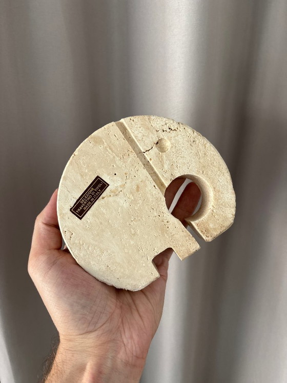 Fratelli Mannelli Travertine Elephant Sculpture / Letter Holder – Made in Italy – Vintage (photo 8 of 11)