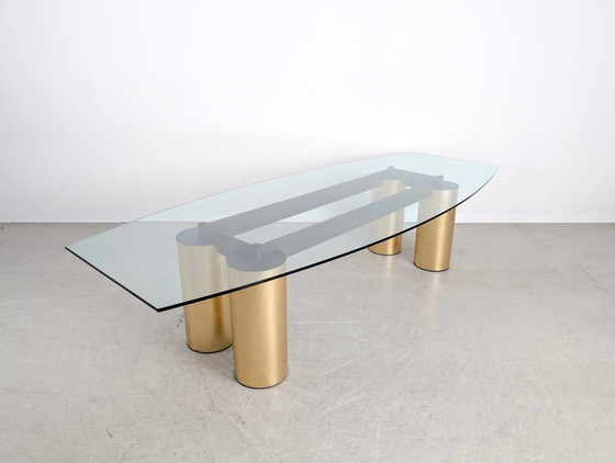 Image 1 of Dining table Tavolo Serenissimo Acerbis Vignelli Associates glass 3m