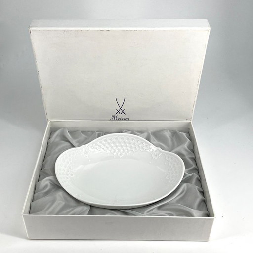Elegante Meissen Porzellan Schale – Design Ludwig Zepner – Weißware in OVP