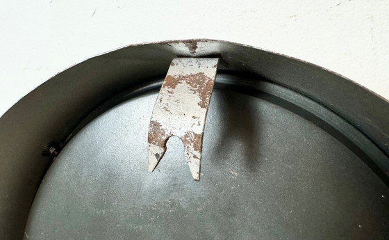 Image 1 of Grijze industriële fabriekswandklok van Chronotechna, jaren 50