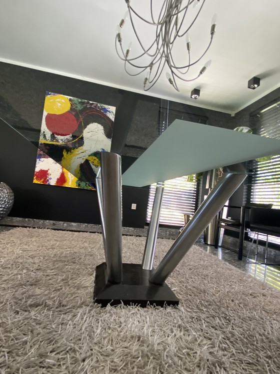 Image 1 of Italian glass design dining table