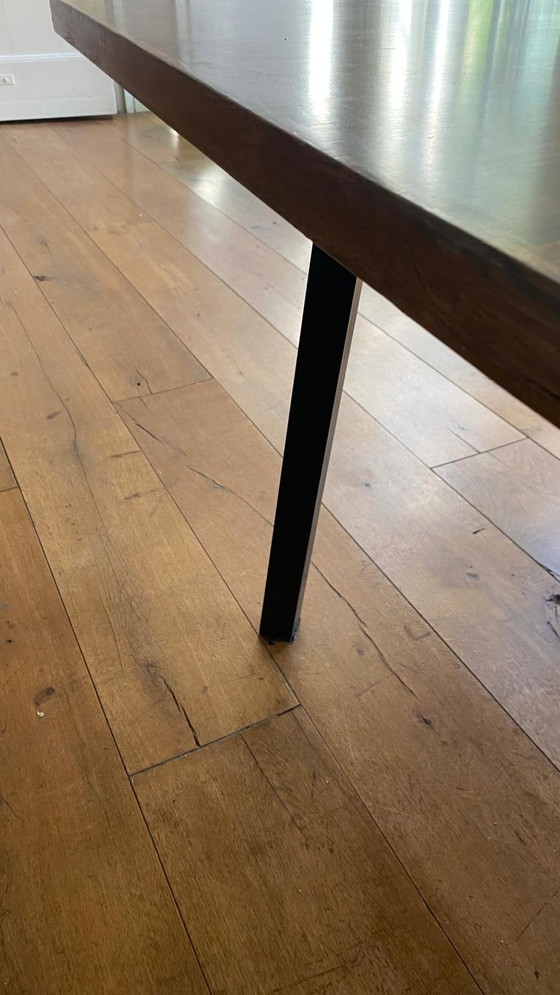 Image 1 of Grande tavolo da pranzo in palissandro, a forma di botte, metà secolo, 250x100/120cm