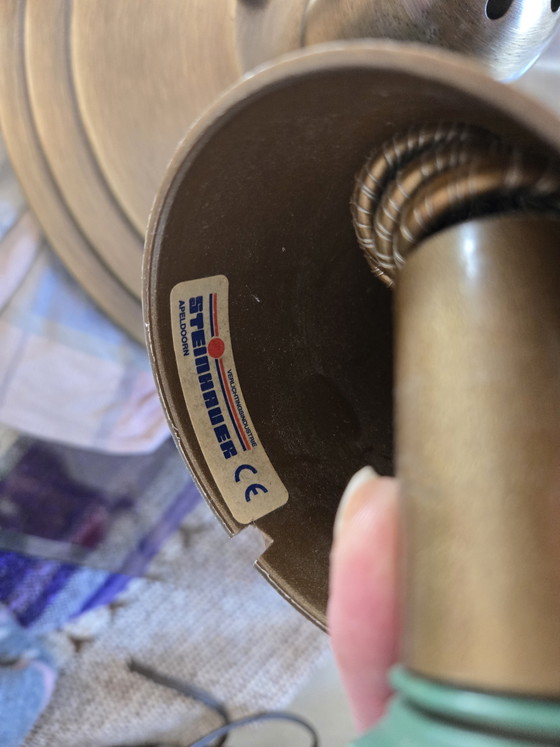 Image 1 of vintage steinhauer adjustable ceiling lamp octagon smoked glass
