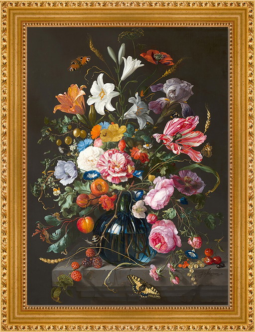 Jan Davidsz De Heem--La vie immobile avec des fleurs