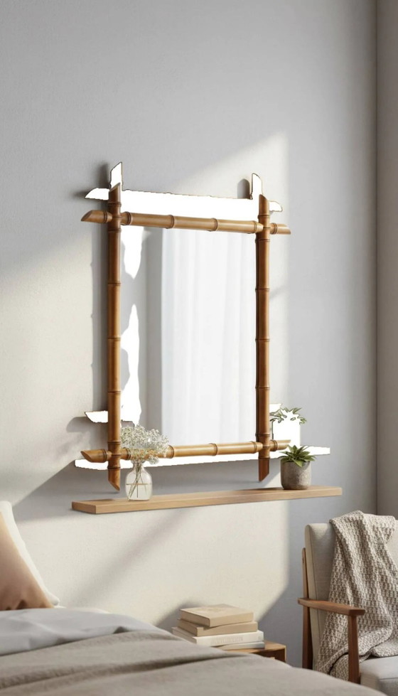 Espejo de bambú 52*65 cm – Wood, Vintage (photo 7 of 8)